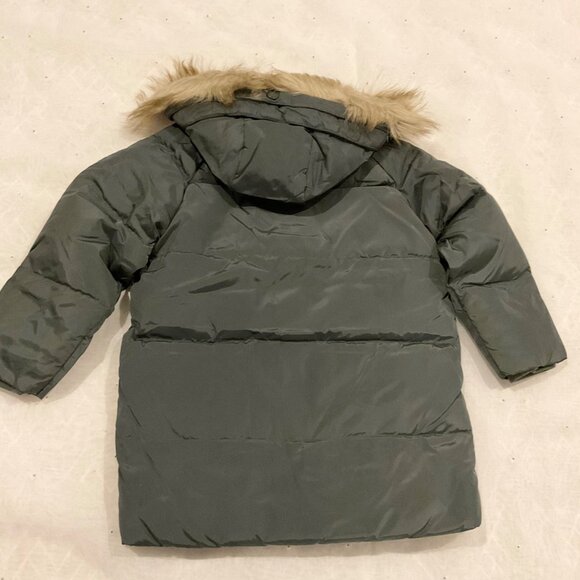 NWT RYLEE CRU long down puffer jacket  marine green 6-7 y boy girl - Picture 3 of 5